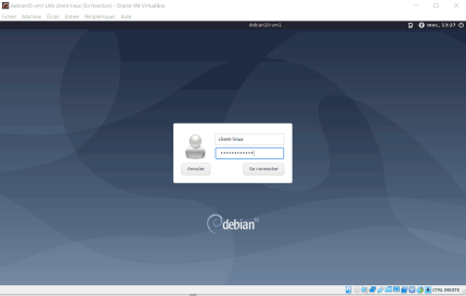 Capture - Premier démarrage Debian Mate