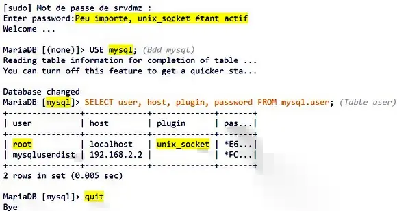 Image - MySQL : Retour table mysql.user