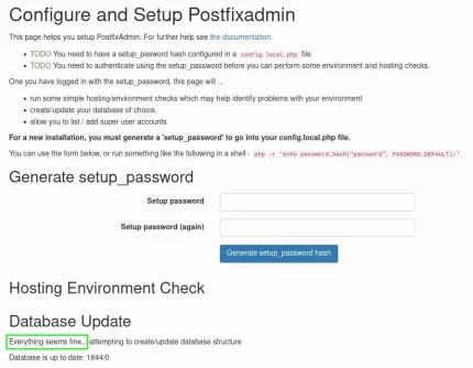 Capture - PostfixAdmin : Page setup.php