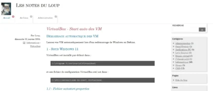 Capture - Dotclear : Page accueil de loupvirtuel.fr