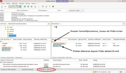 Capture - FileZilla : Connexion sécurisée FTPS établie