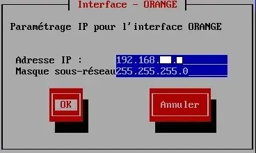 Capture - IPFire : Adresse IP carte ORANGE
