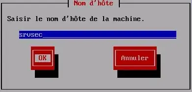 Capture - IPFire : Entrée du nom d'hôte