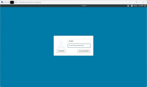 Capture - Bureau à Distance : Login retourné par srvlan