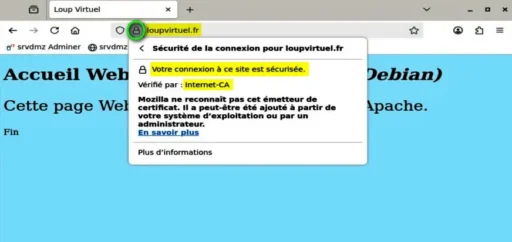 Capture - HTTPS : Site loupvirtuel.fr sécurisé