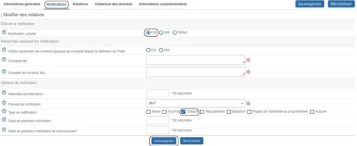 Capture - Centreon : Notification du service Ping activée